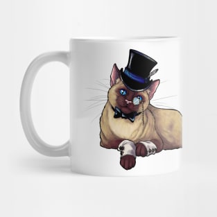 Fancy Cat - Chocolate Point Siamese Gentleman Kitty Mug